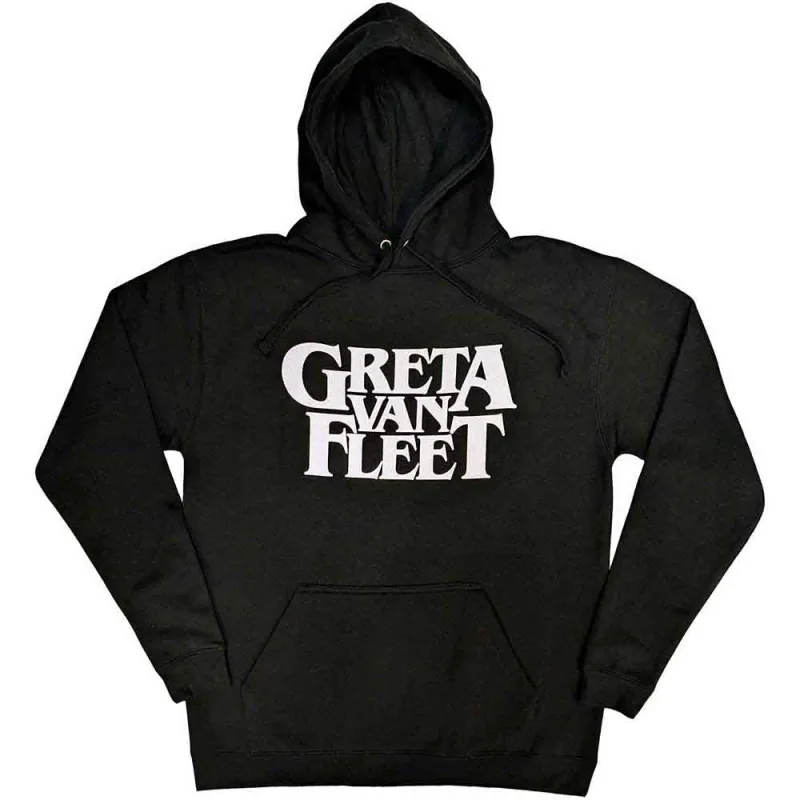 GRETA VAN FLEET - LOGO - Pullover Hoodie Black made by Spiral Direct