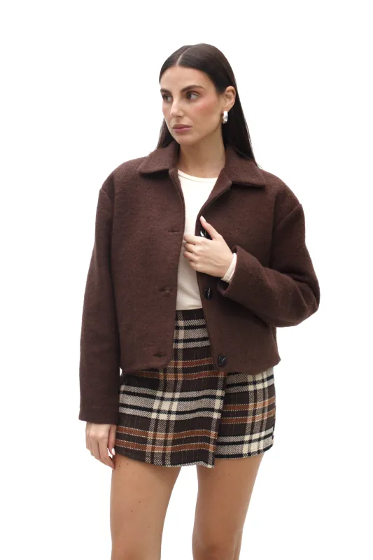 Bomber in lana cotta con bottoni sold by Apartamento