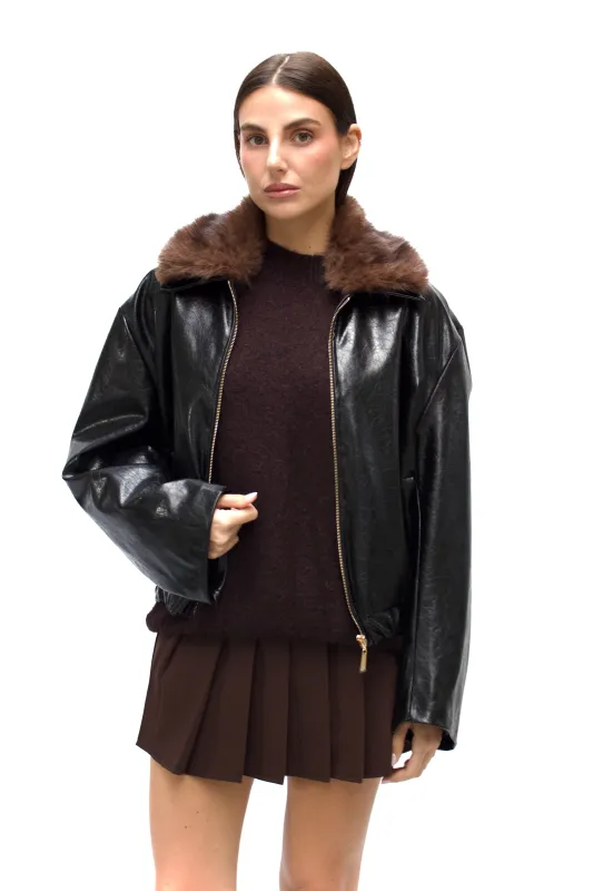 Bomber in ecopelle martellata sold by Apartamento