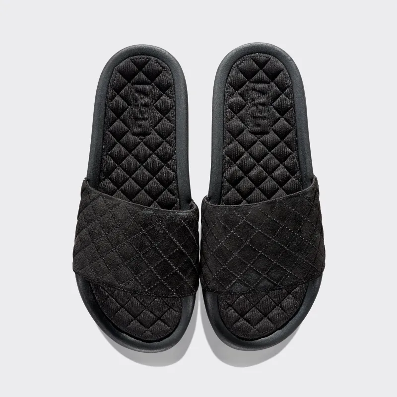 Women's Suede Lusso Slide Black sold by APL