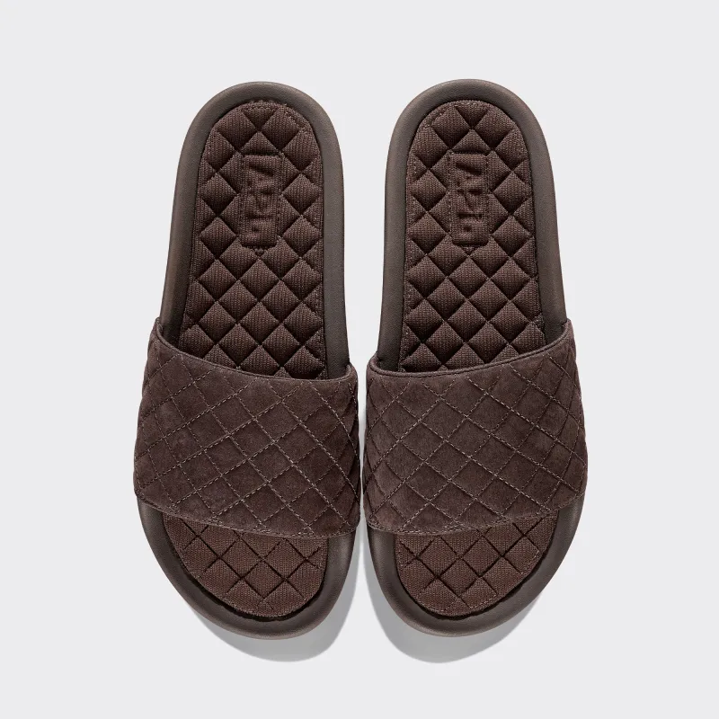 Men's Suede Lusso Slide Dark Umber sold by APL