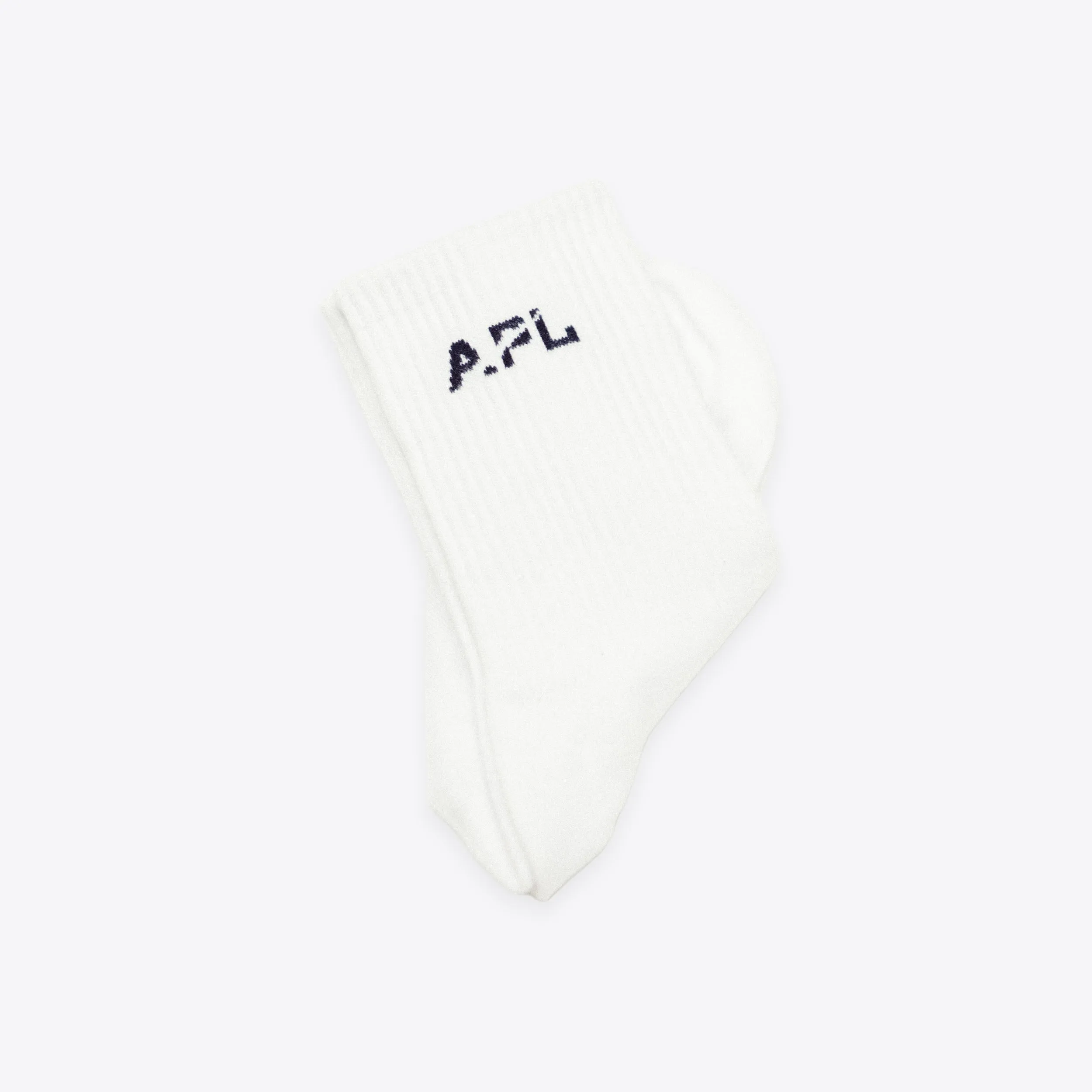 APL Lux Logo Socks White / Navy sold by APL