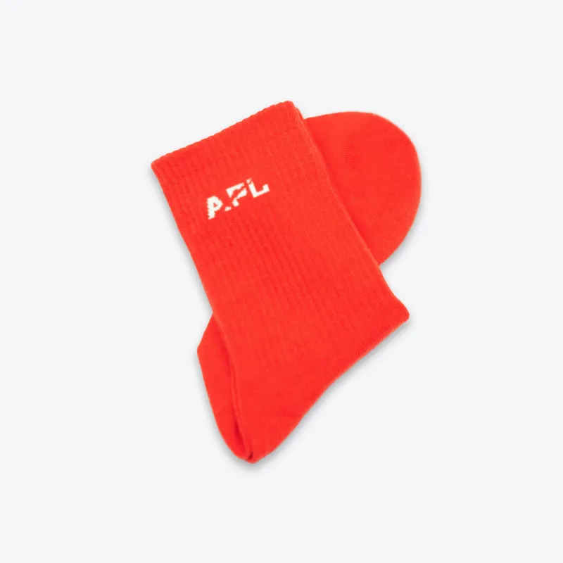 APL Lux Logo Socks Laser Red / White made by APL