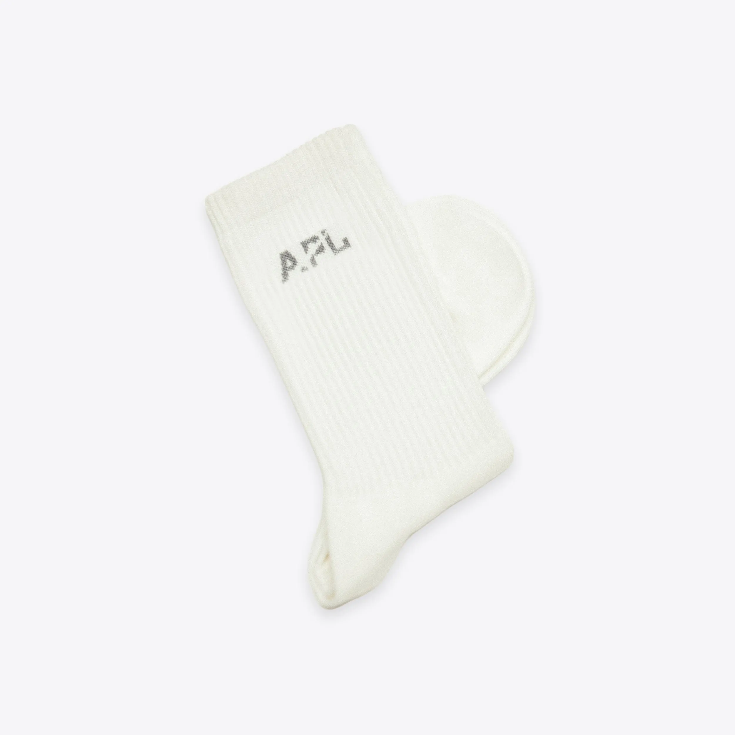 APL Lux Logo Socks Ivory / Cement sold by APL