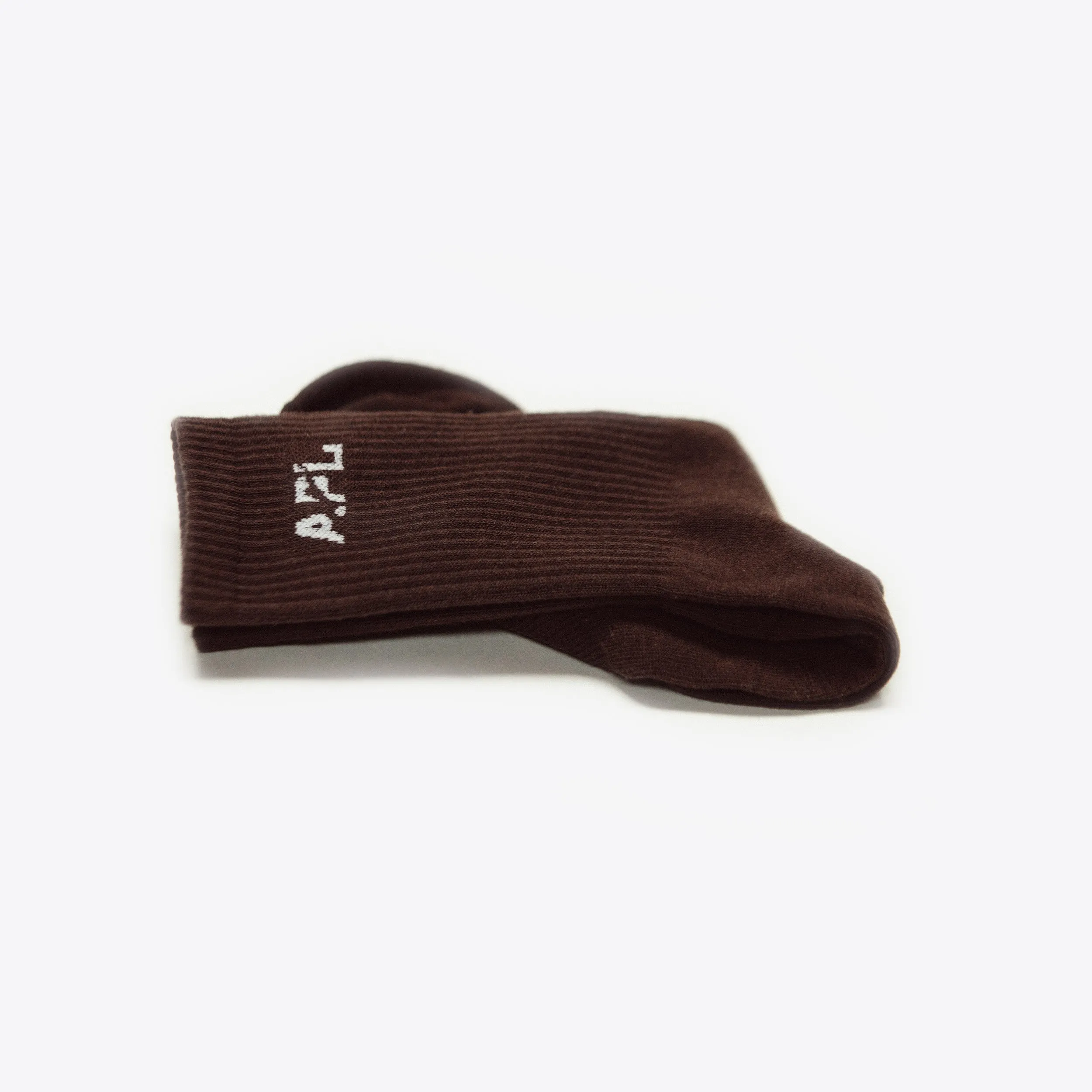 APL Lux Logo Socks Chocolate / White sold by APL product image thumbnail 2