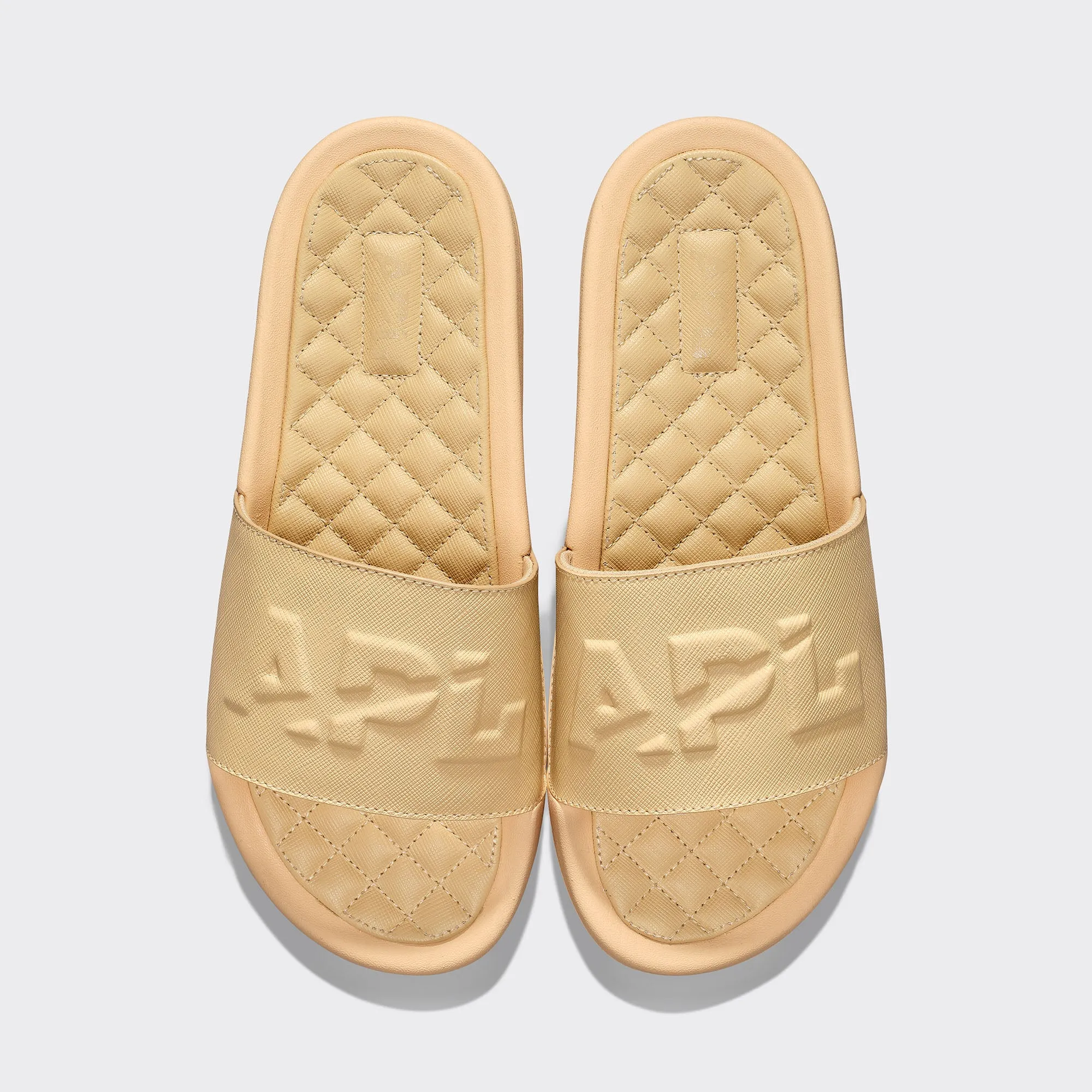 Women's Lusso Logo Slide Camel sold by APL