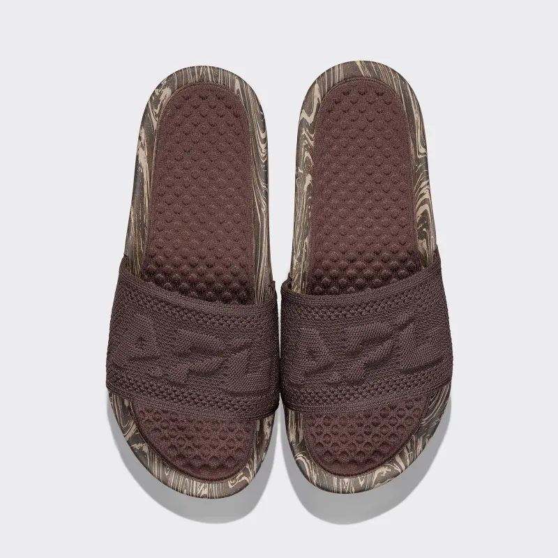 Women's Big Logo TechLoom Slide Chocolate / Sandstone / Marble sold by APL