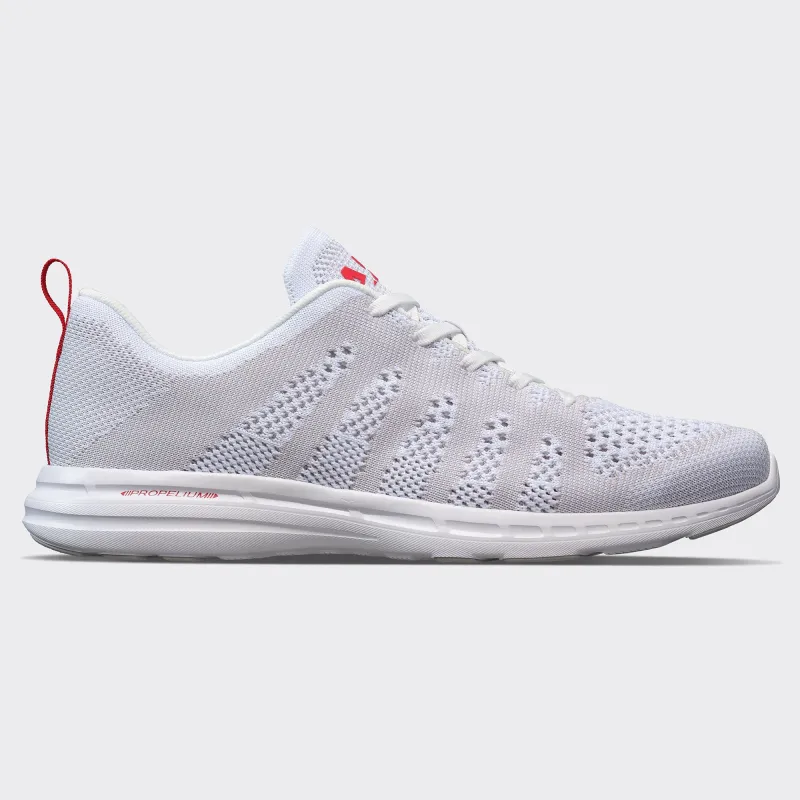 Men's TechLoom Pro White / Harbor Grey / Red made by APL