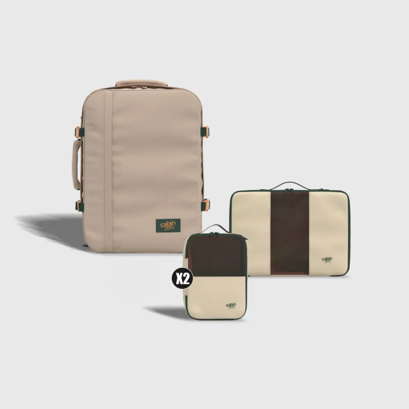 20% off Bundle of a Backpack & Matching Packing Cube Set (2 Cubes M + 1 Cube L) sold by Cabin Zero