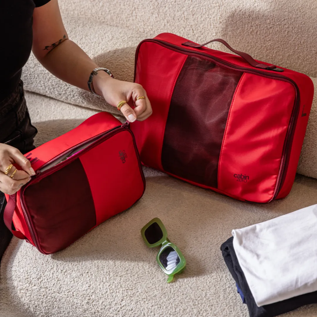 Lux Packing Cubes Set - Cranberry sold by Cabin Zero product image thumbnail 2
