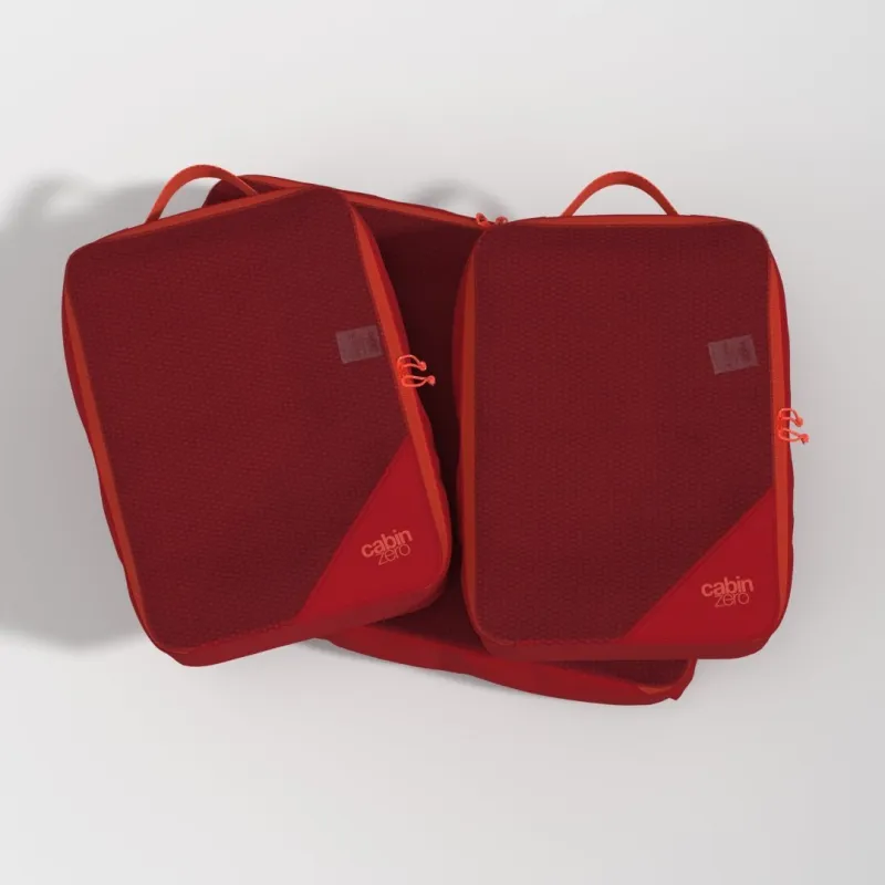 Classic Packing Cubes Set - Fiesta Red sold by Cabin Zero