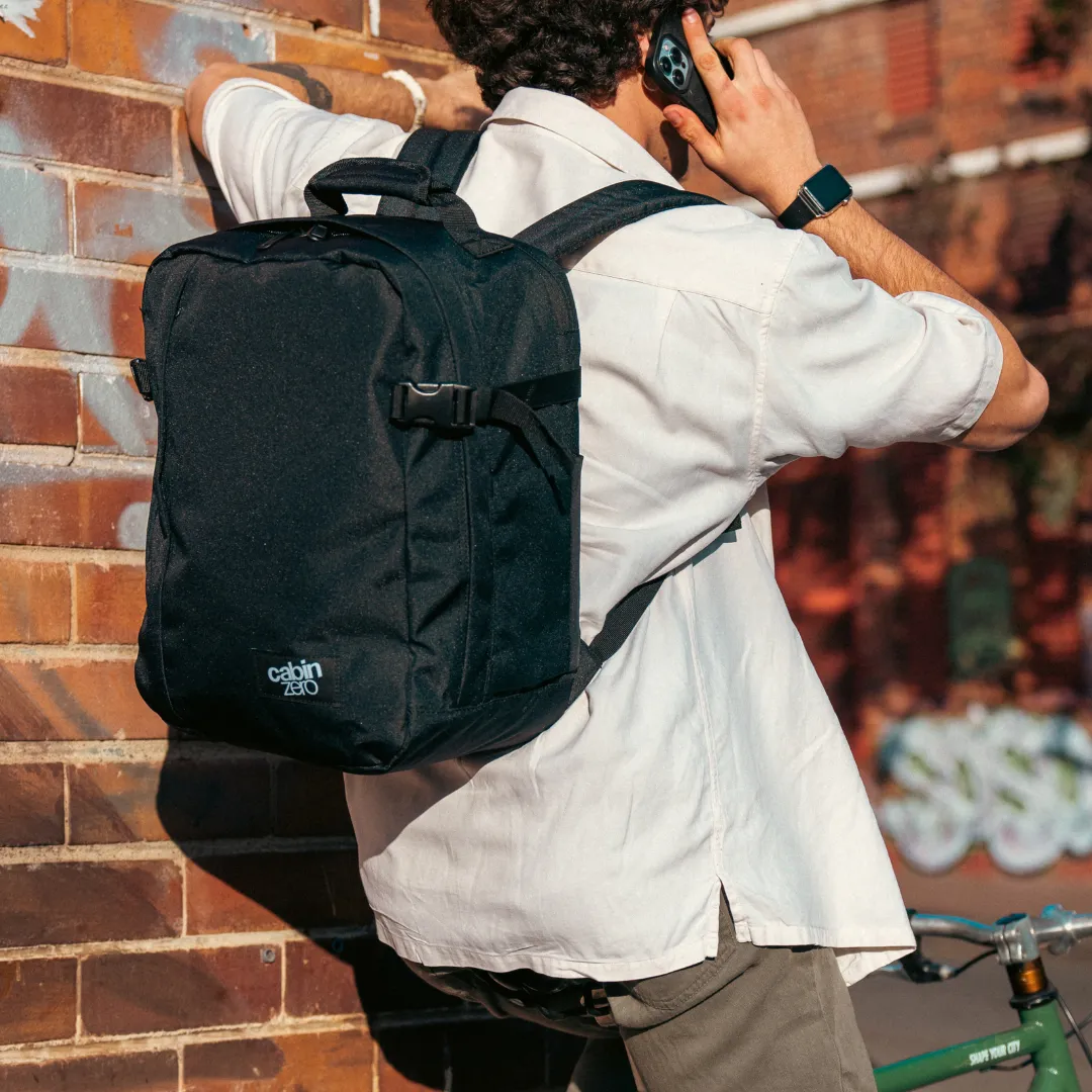 Classic Tech Backpack 28L Absolute Black sold by Cabin Zero product image thumbnail 3