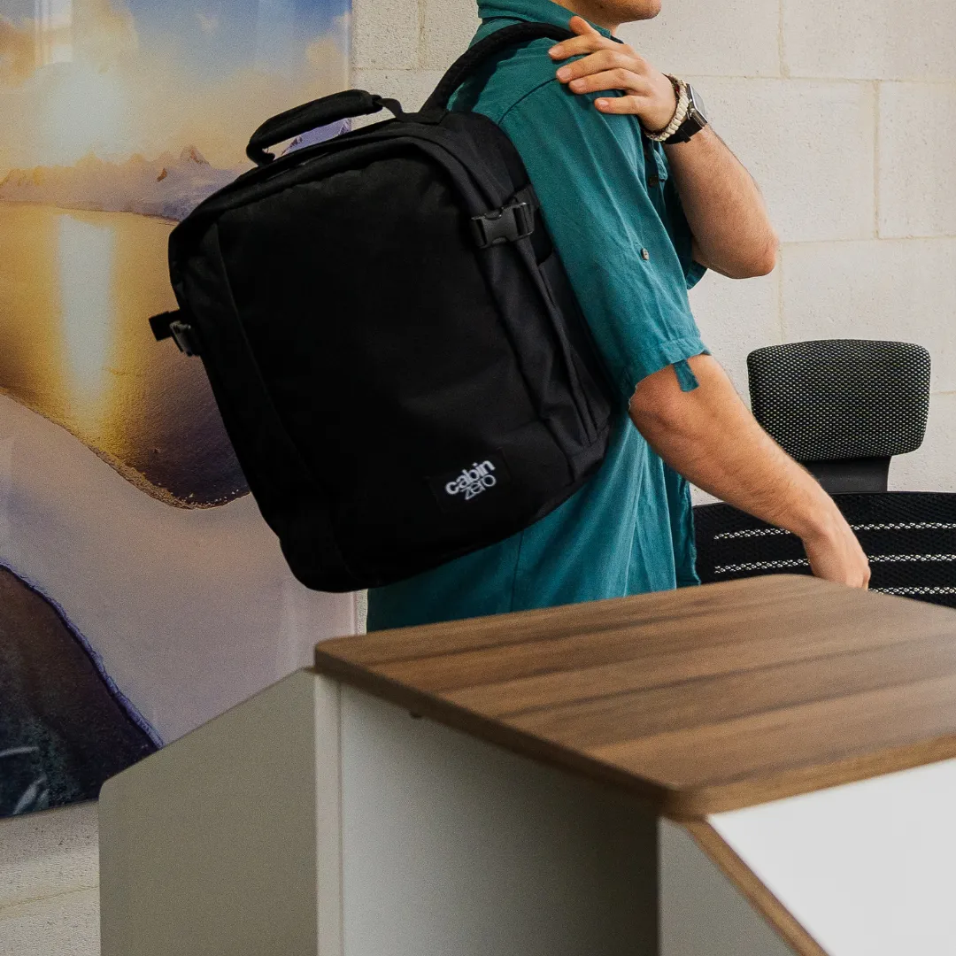 Classic Tech Backpack 28L Absolute Black sold by Cabin Zero product image thumbnail 4