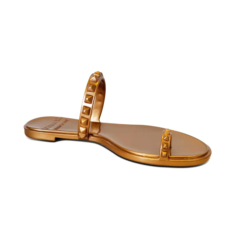 Maria Flat Jelly Sandals - Metallic Clearance sold by Carmen Sol
