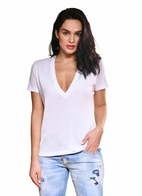 Short sleeve V neck Tee sold by Carmen Sol