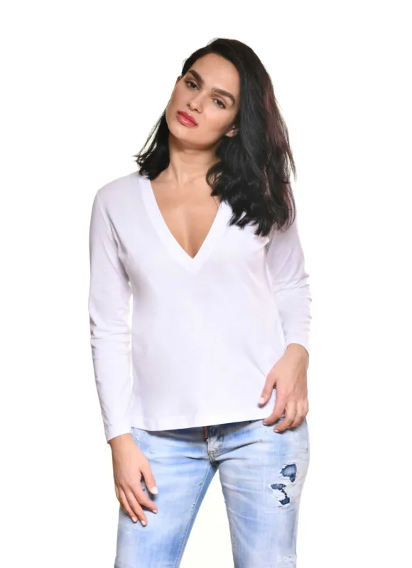 Long sleeve V neck Tee sold by Carmen Sol