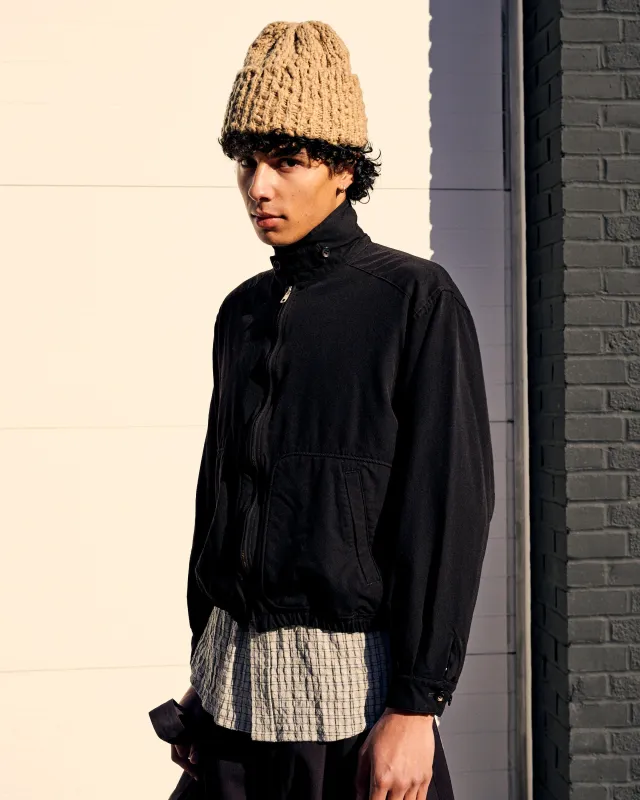 Wool Gabardine Windy Bay Jacket Brown made by Herill