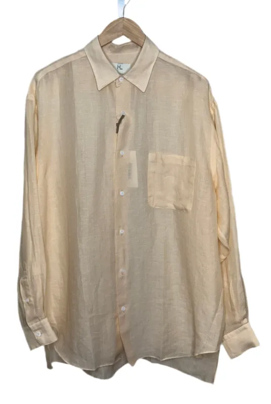 Regular Collar Shirt Ramie Pink sold by Herill