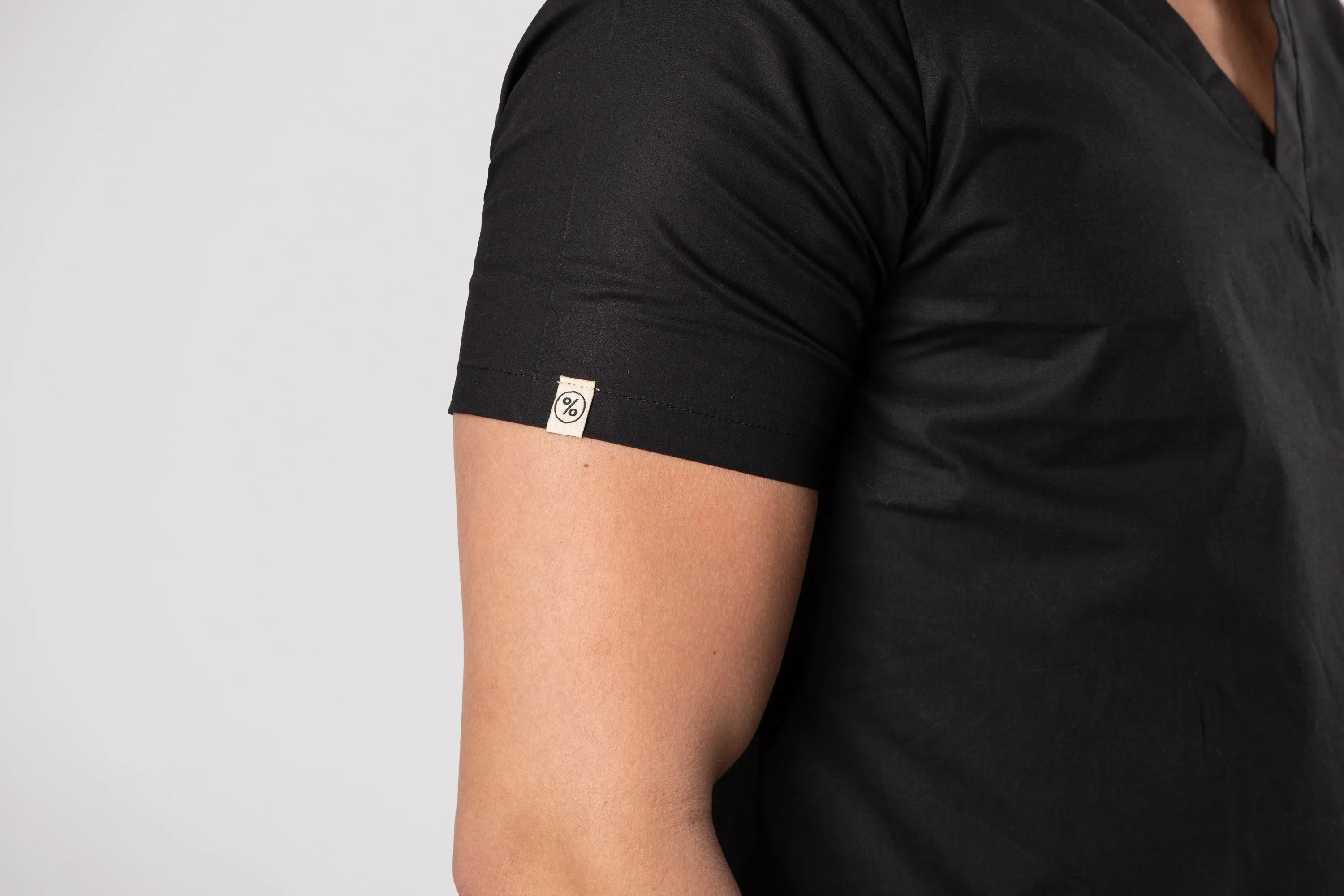 100% Organic Cotton Scrub Top Black sold by Percent Apparel product image thumbnail 5