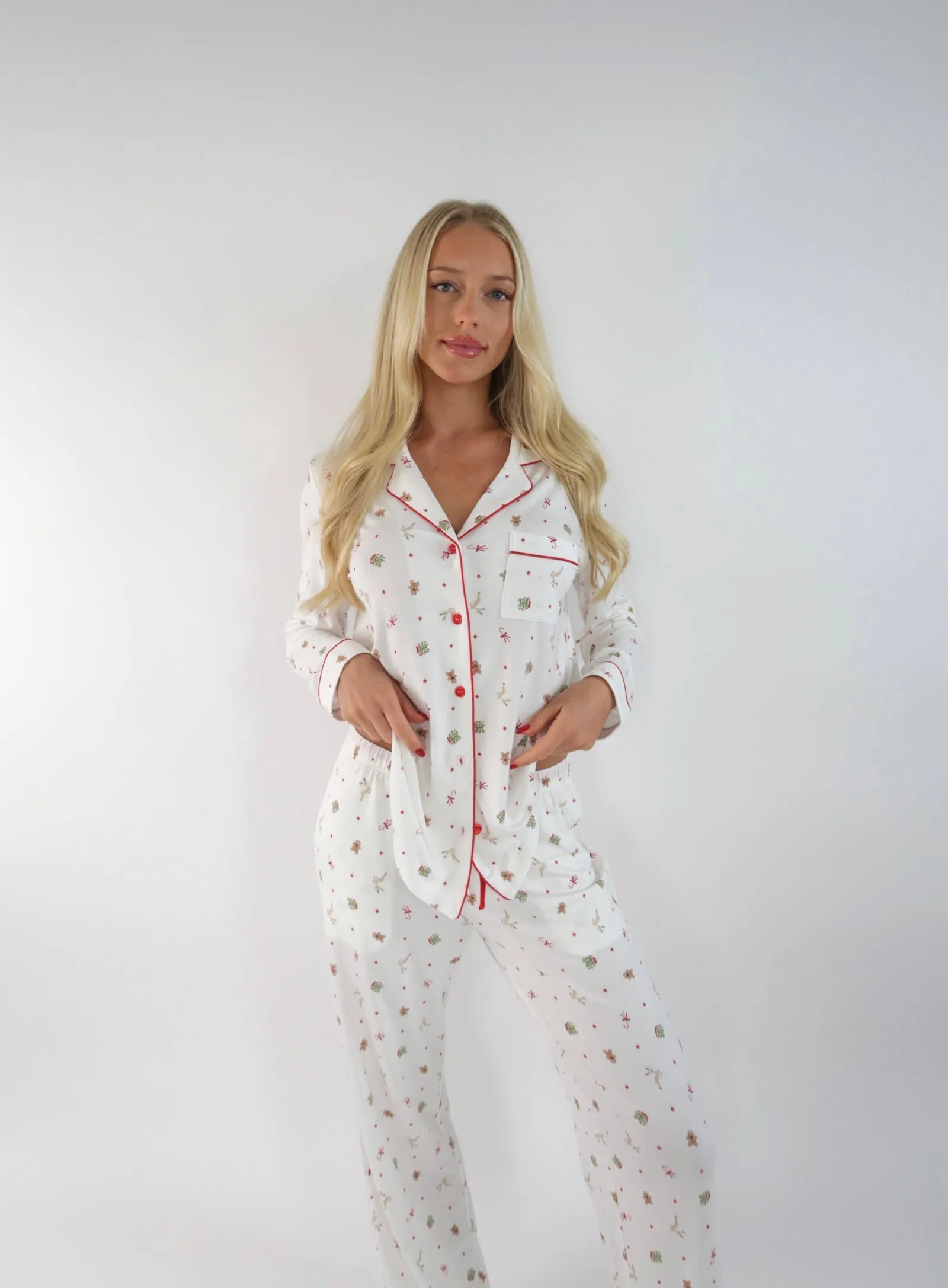 The Holiday Collection | TENCEL™ Modal Long Pajama Set sold by Solibeech product image thumbnail 3