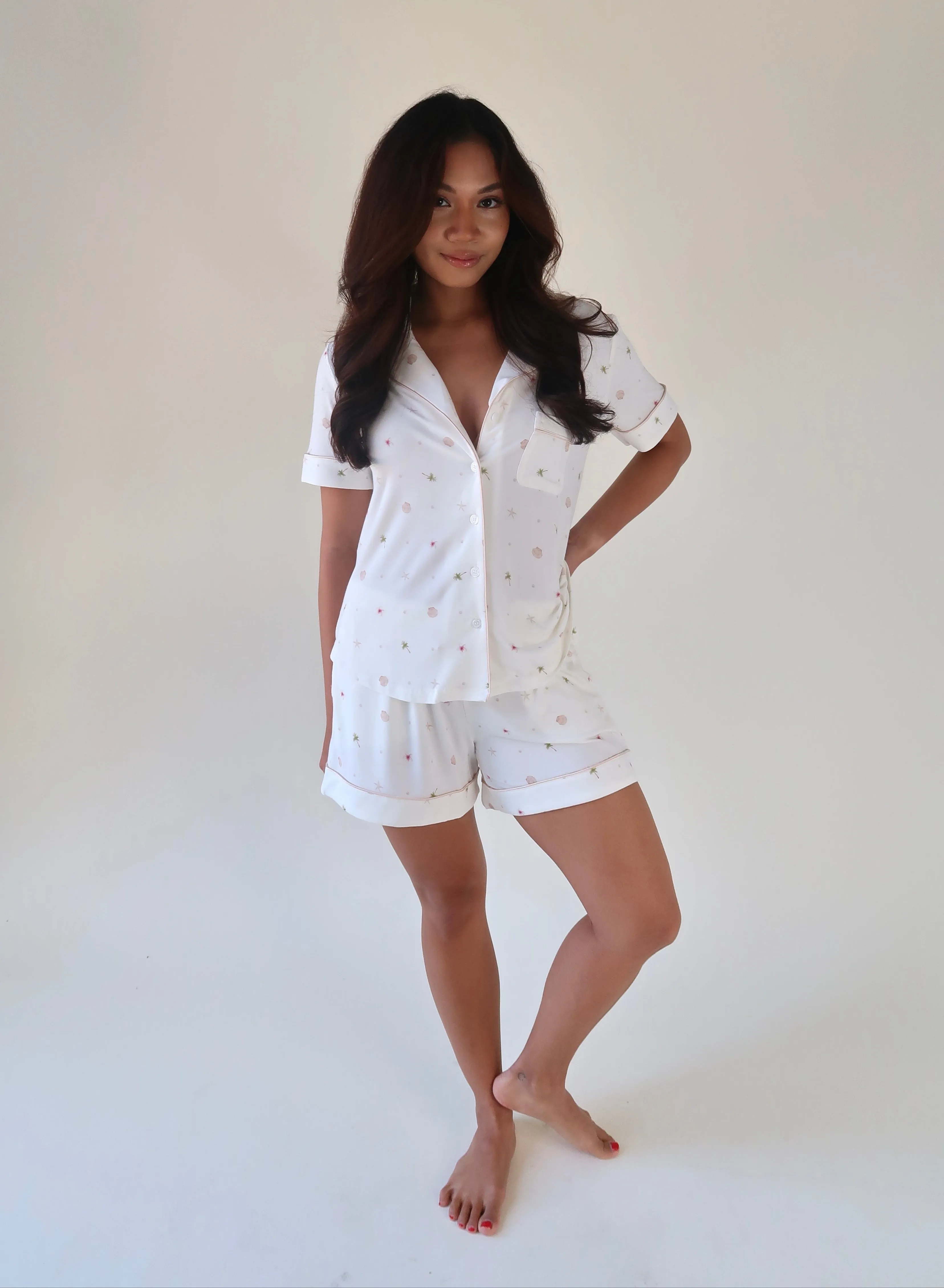 The Soft Palm Collection | Modal Short Pajama Set sold by Solibeech product image thumbnail 2