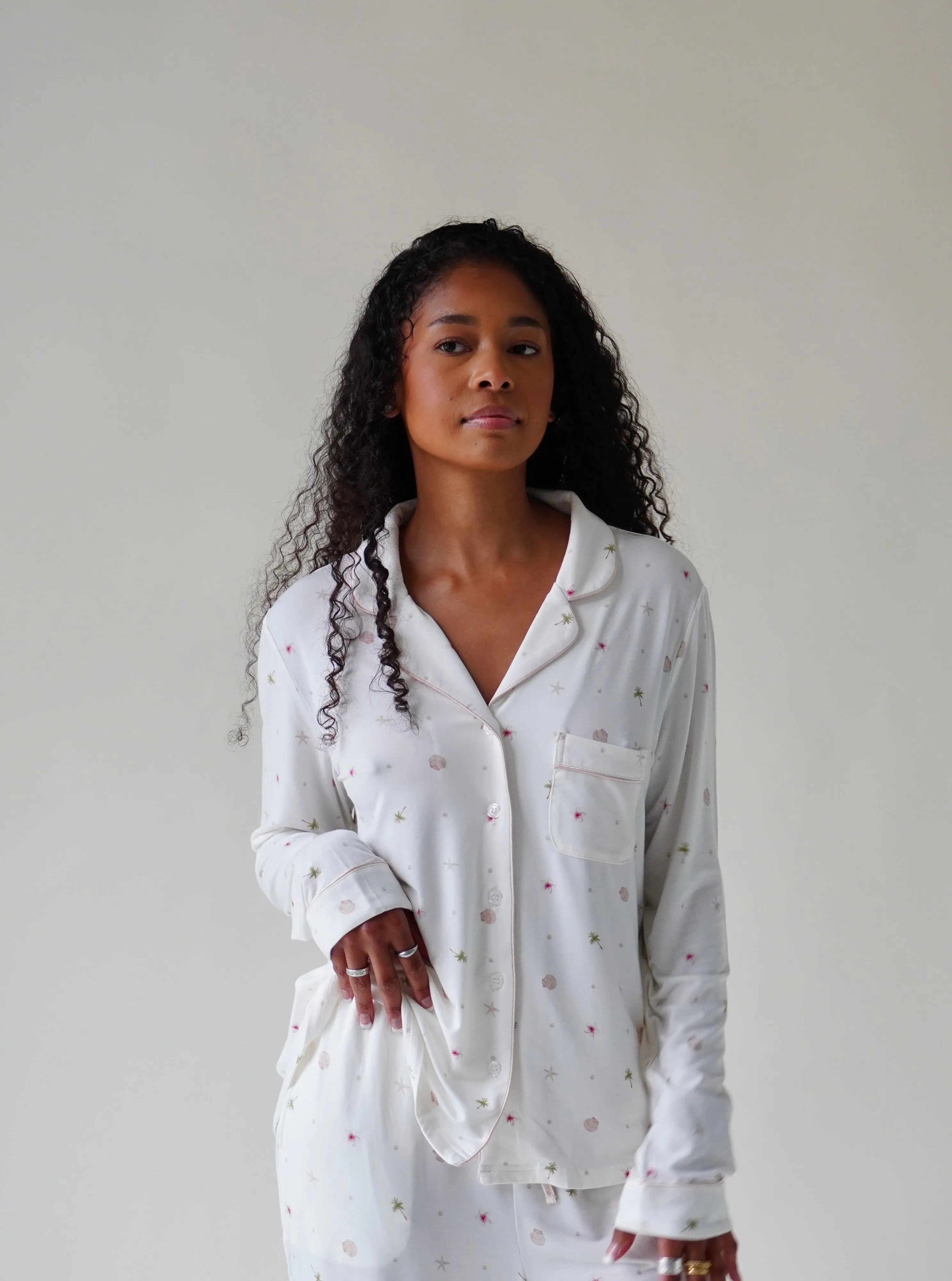 The Soft Palm Collection | Modal Long Pajama Set sold by Solibeech product image thumbnail 4