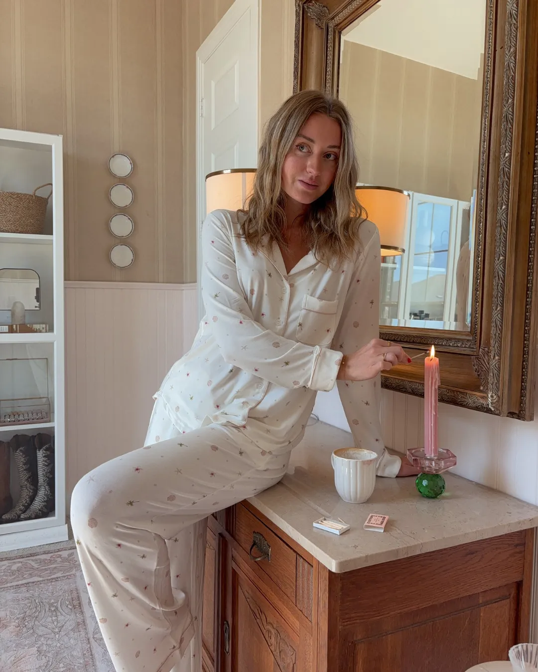 The Soft Palm Collection | Modal Long Pajama Set sold by Solibeech product image thumbnail 3