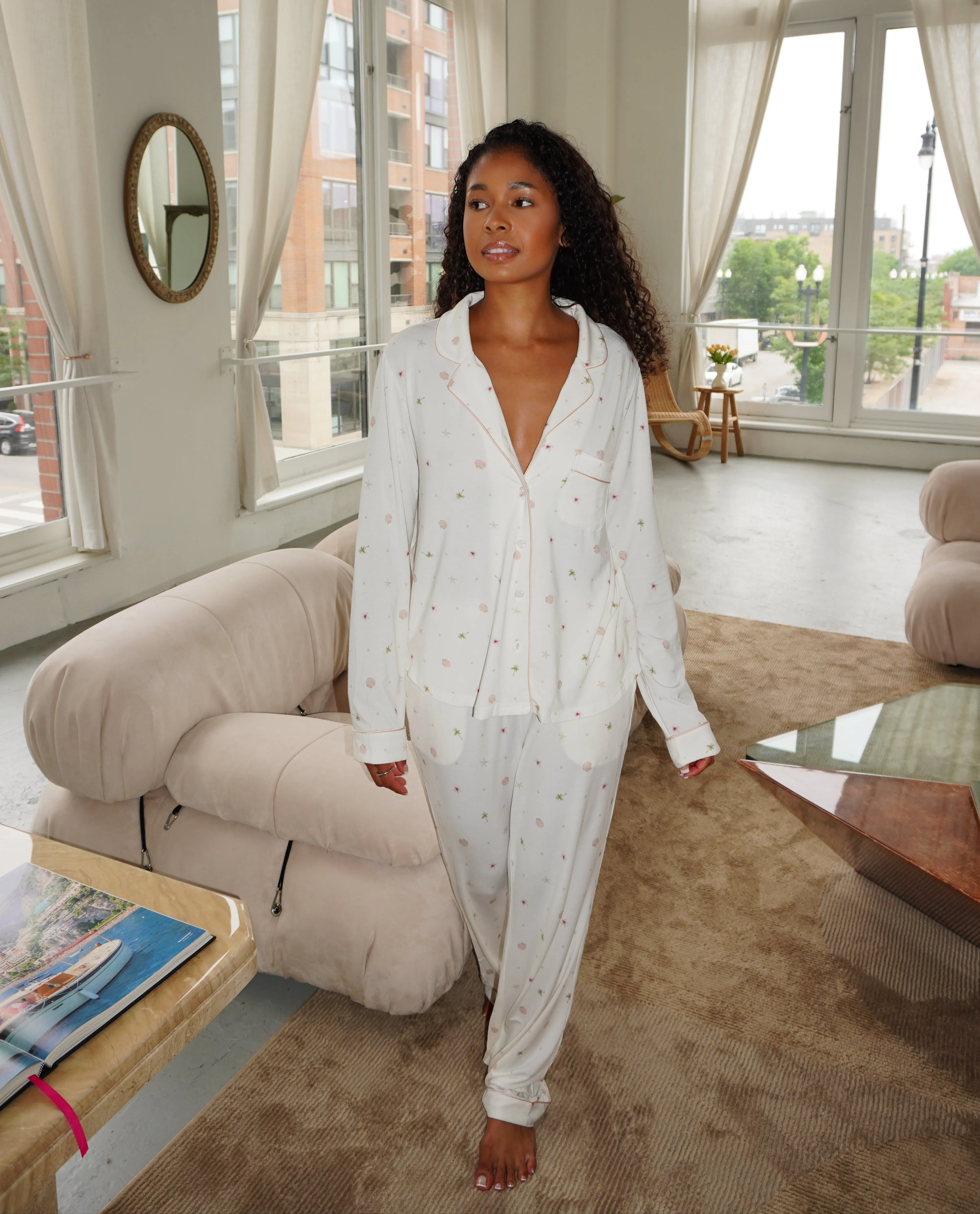 The Soft Palm Collection | Modal Long Pajama Set sold by Solibeech