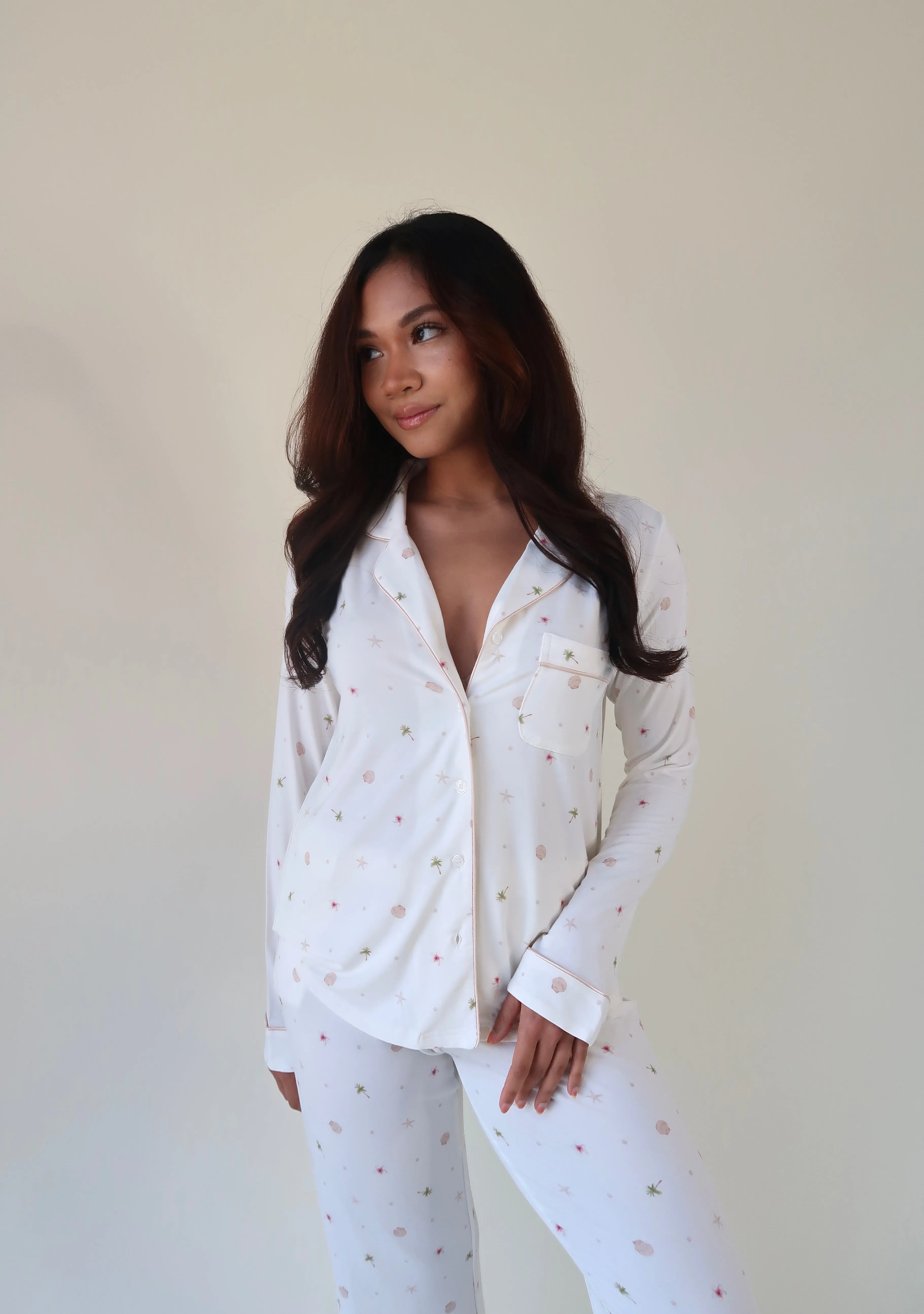 The Soft Palm Collection | Modal Long Pajama Set sold by Solibeech product image thumbnail 2