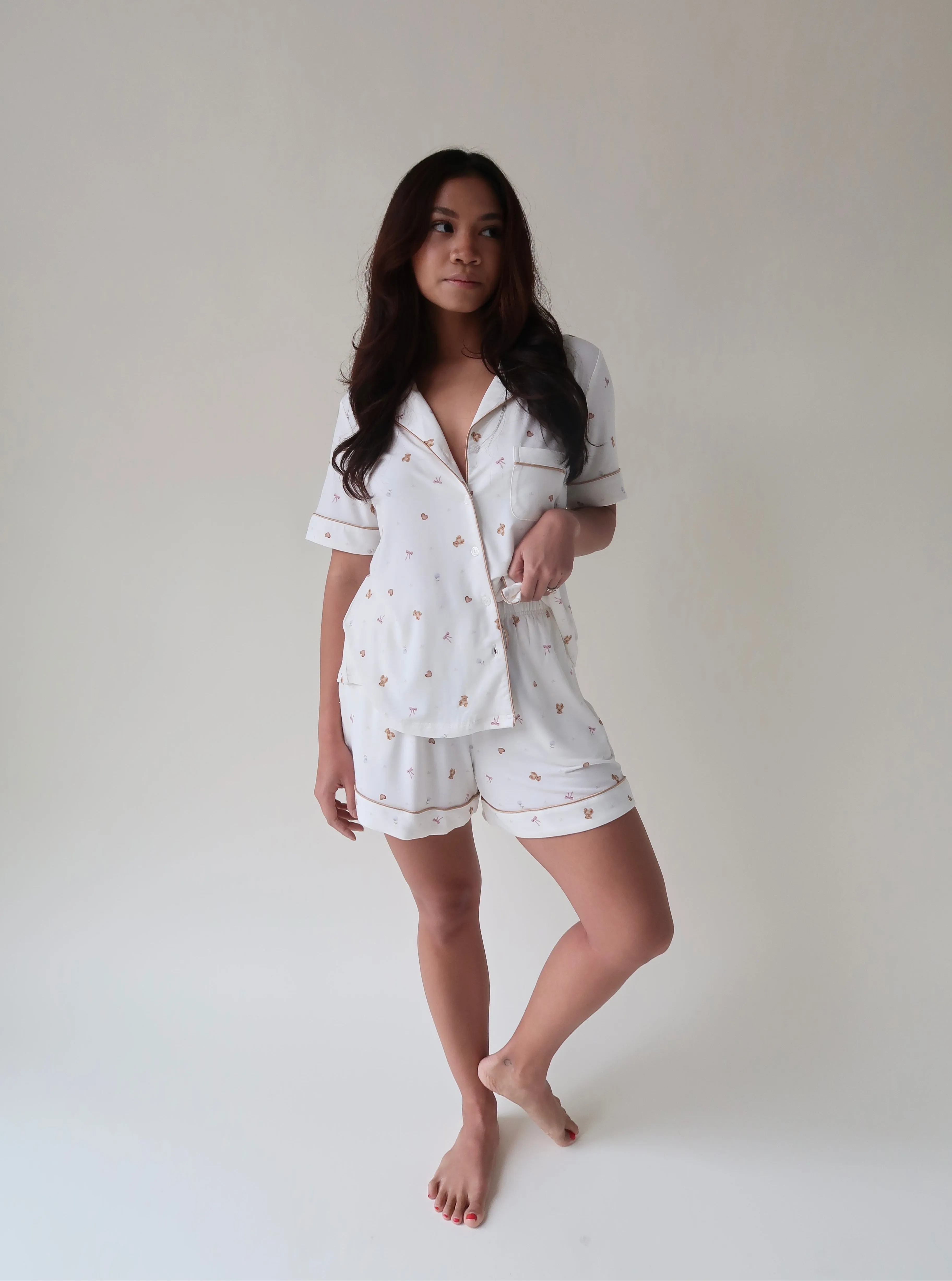 The Vintage Teddy Collection | Modal Short Pajama Set sold by Solibeech product image thumbnail 2