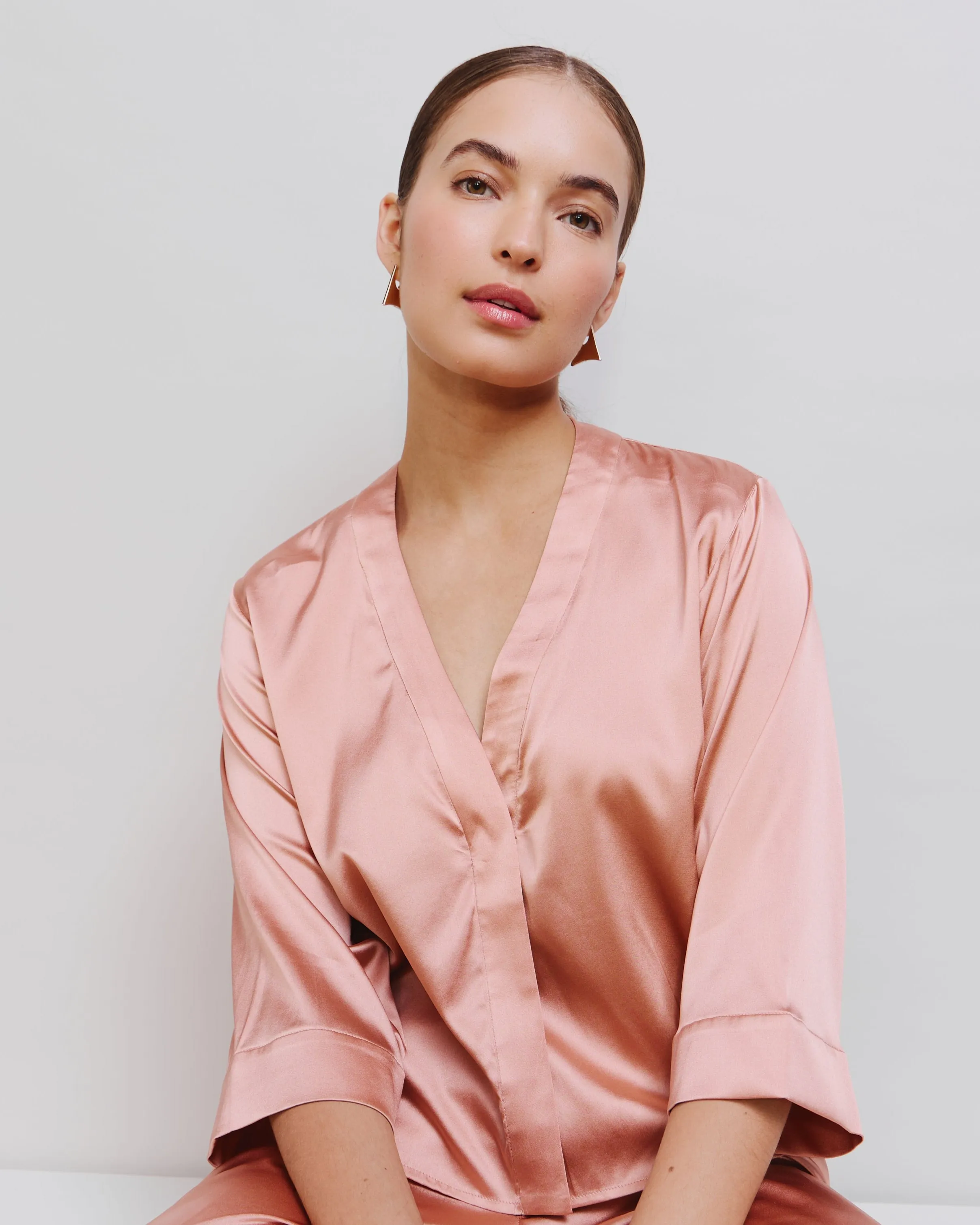 Stretch Silk Kimono Top sold by The Kno product image thumbnail 2