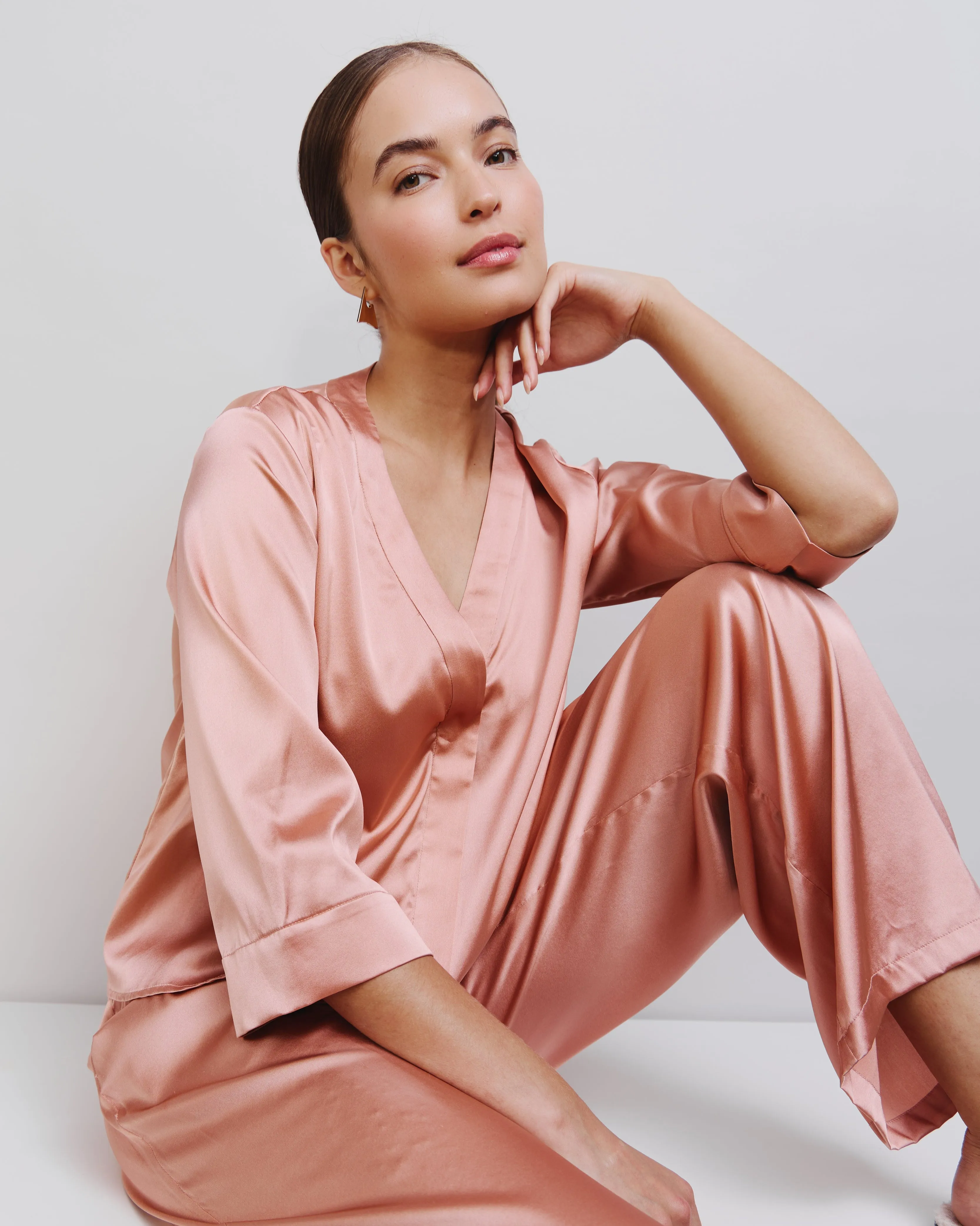 Stretch Silk Kimono Top sold by The Kno product image thumbnail 4