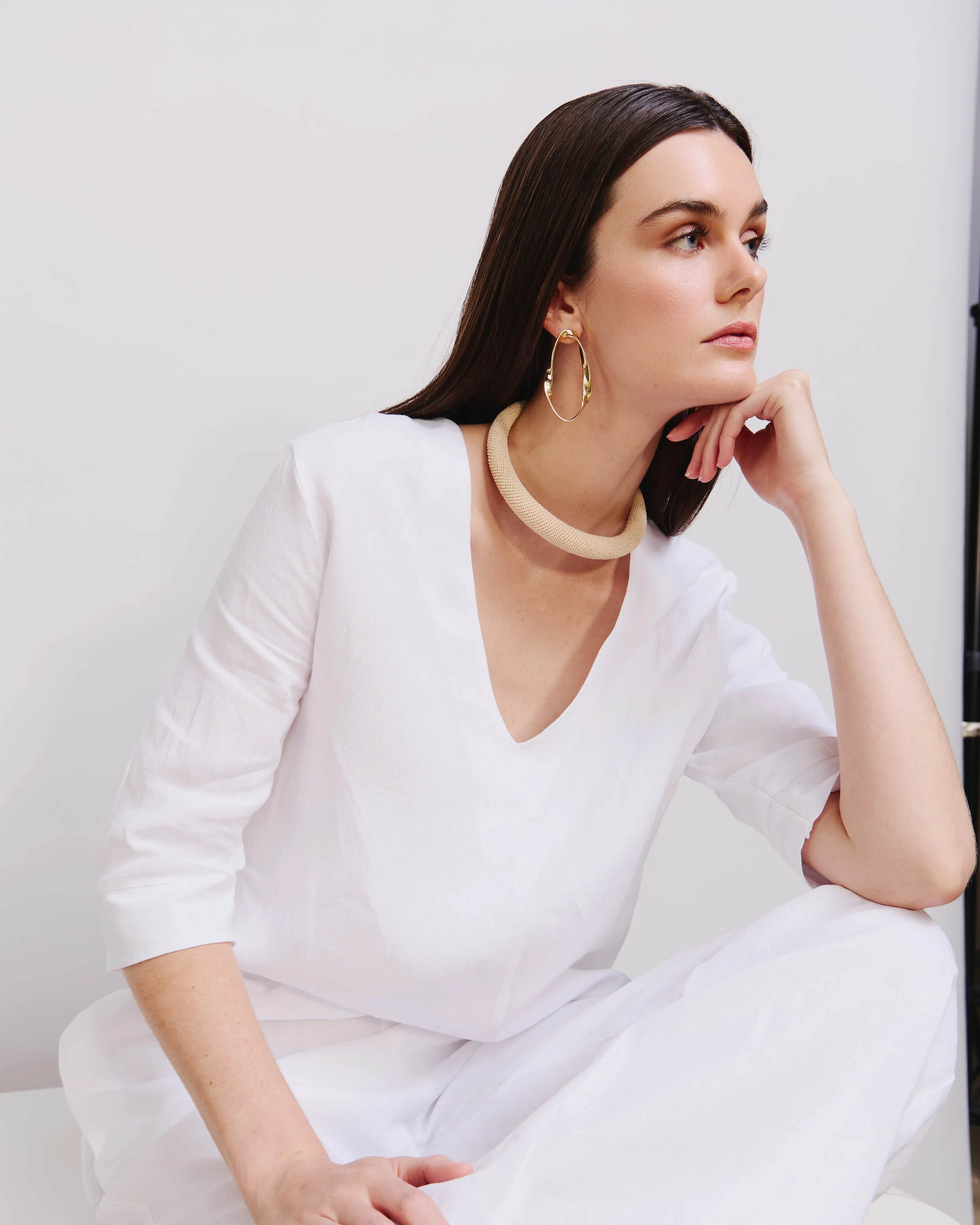 French Linen Shirt Dress sold by The Kno product image thumbnail 2