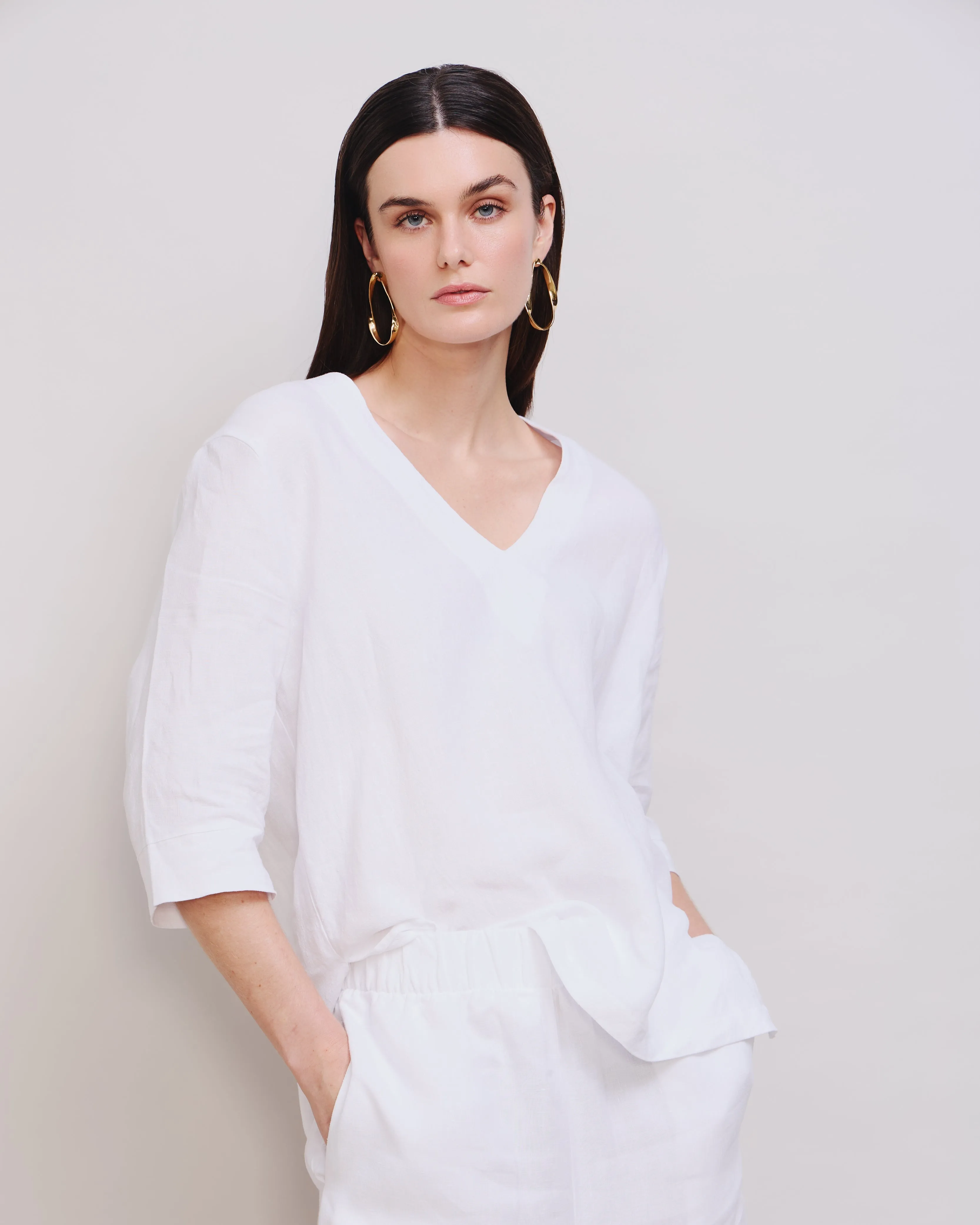 French Linen Shirt Dress sold by The Kno product image thumbnail 3