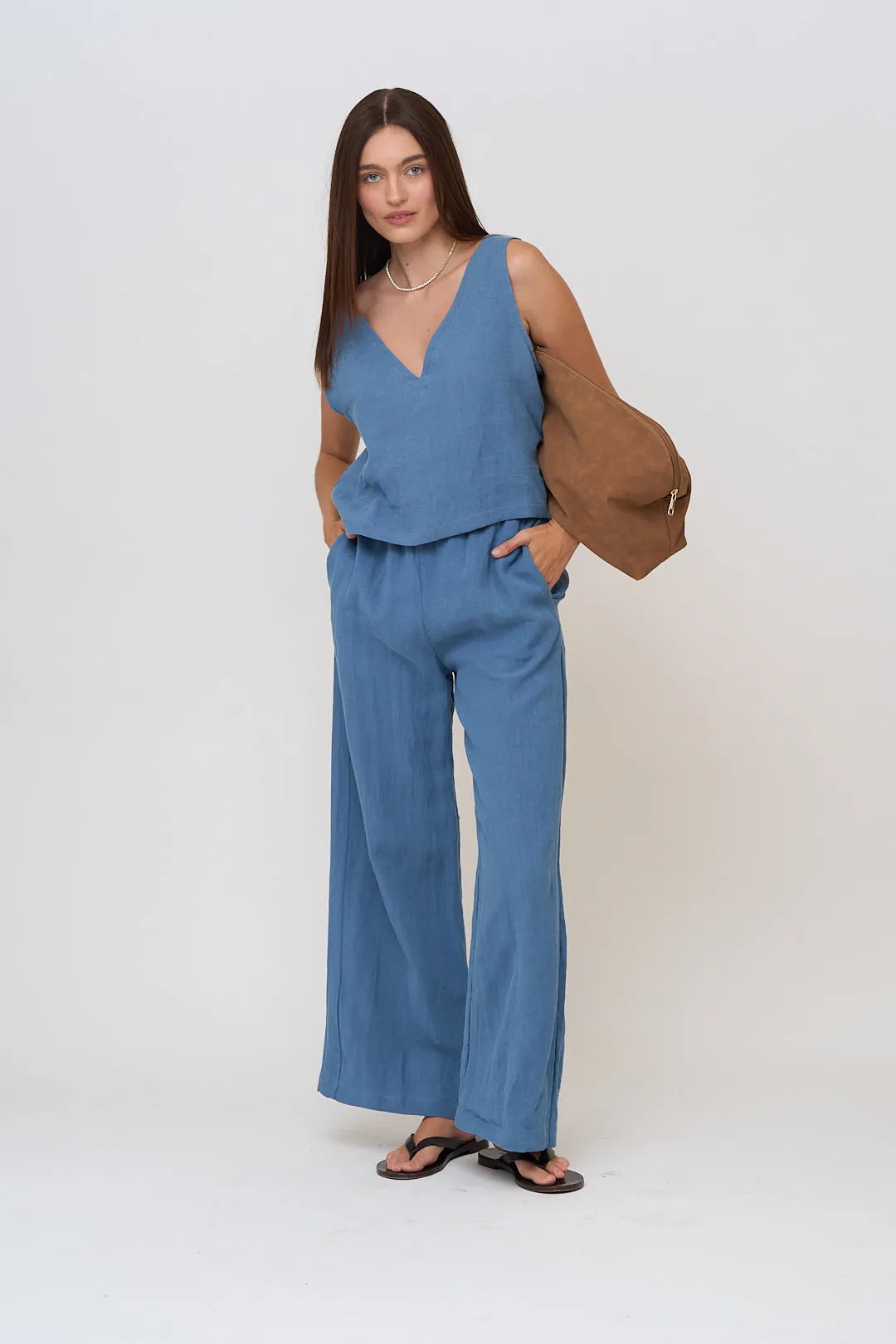 Linen Shift Tank & Shorts Set sold by The Kno product image thumbnail 4