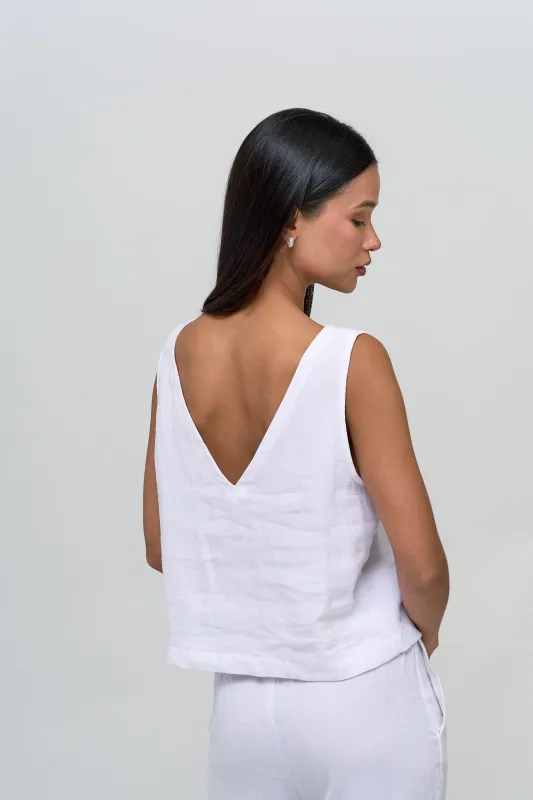 Linen Shift Tank & Shorts Set made by The Kno