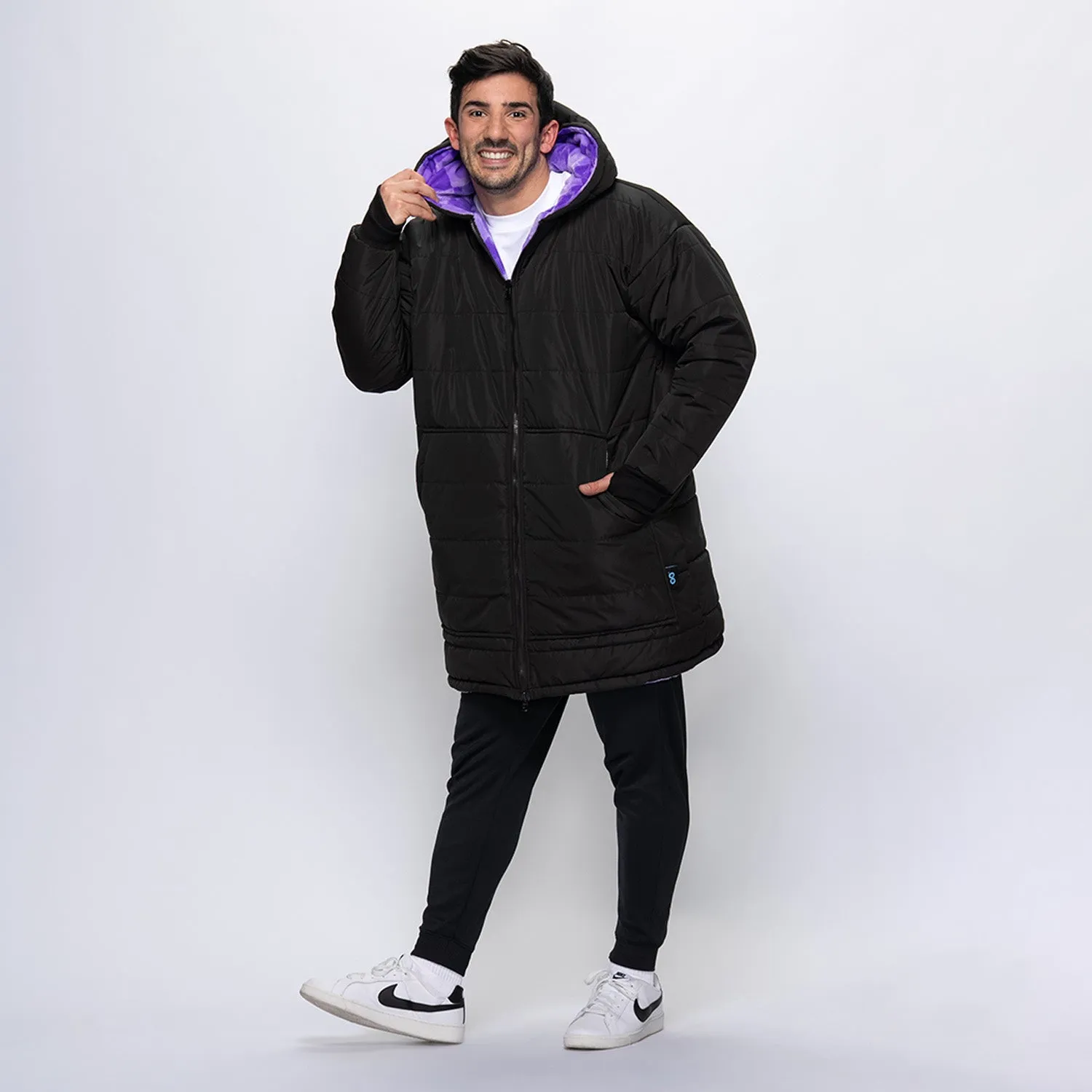 Black/Lilac Checker Print sold by The Oodie