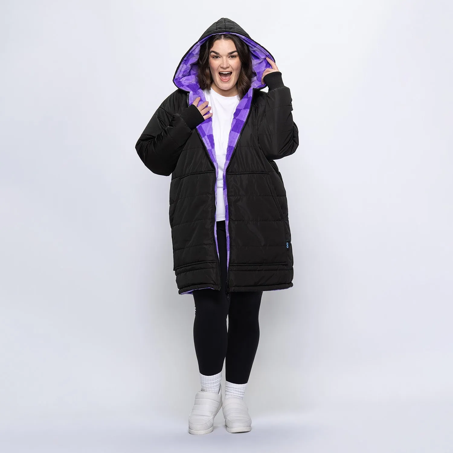 Black/Lilac Checker Print sold by The Oodie product image thumbnail 2