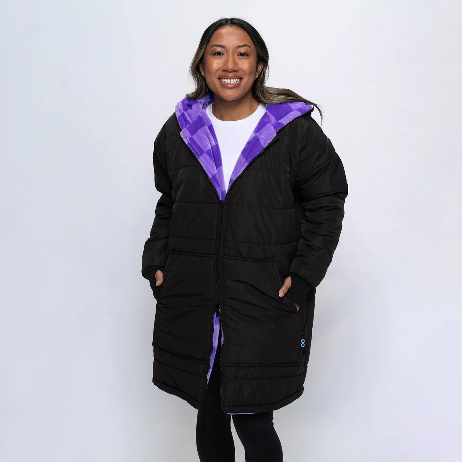 Black/Lilac Checker Print sold by The Oodie product image thumbnail 3