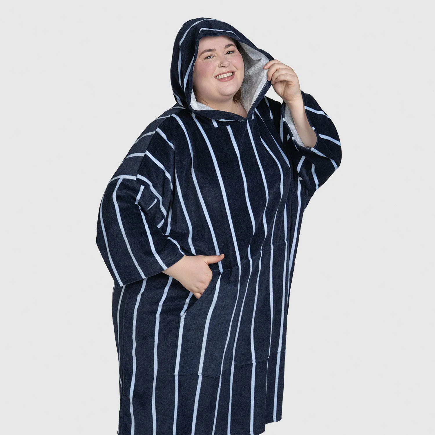 Long Navy Pin Stripe sold by The Oodie product image thumbnail 5