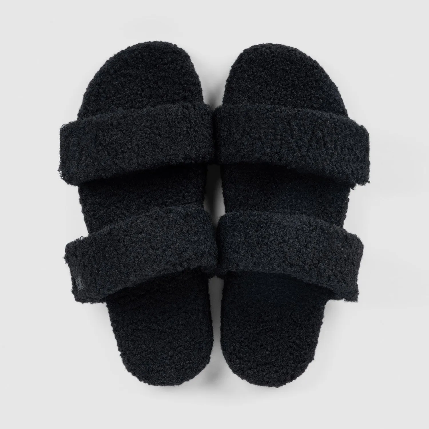 Black Two Strap Sherpa Slide sold by The Oodie product image thumbnail 2