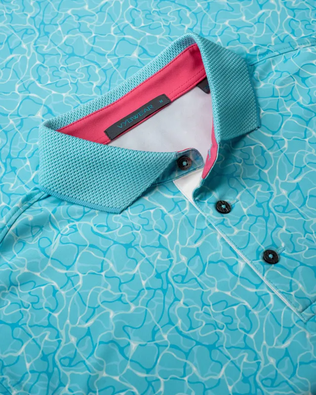 Water Print Polo sold by Vybwear