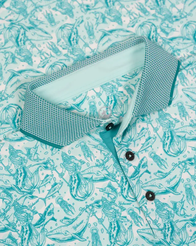Neptune Print Polo made by Vybwear