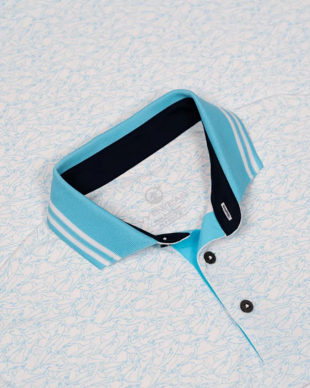 Shark Print Polo made by Vybwear