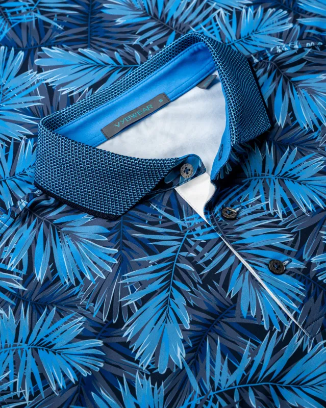 Indigo Leaves Polo - On Sale made by Vybwear