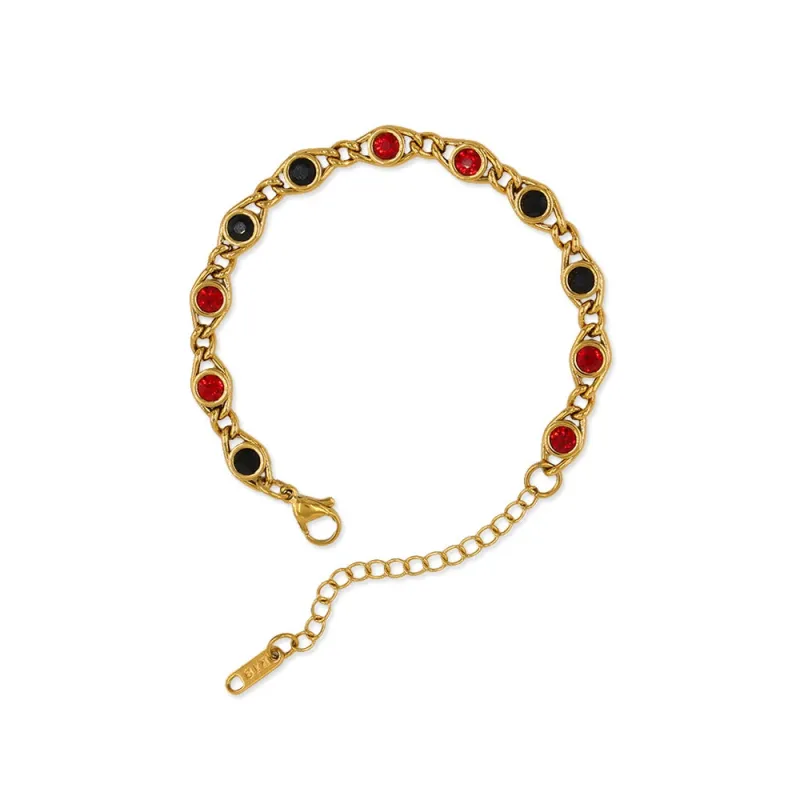 colorful rhinestone bracelet sold by Pusca