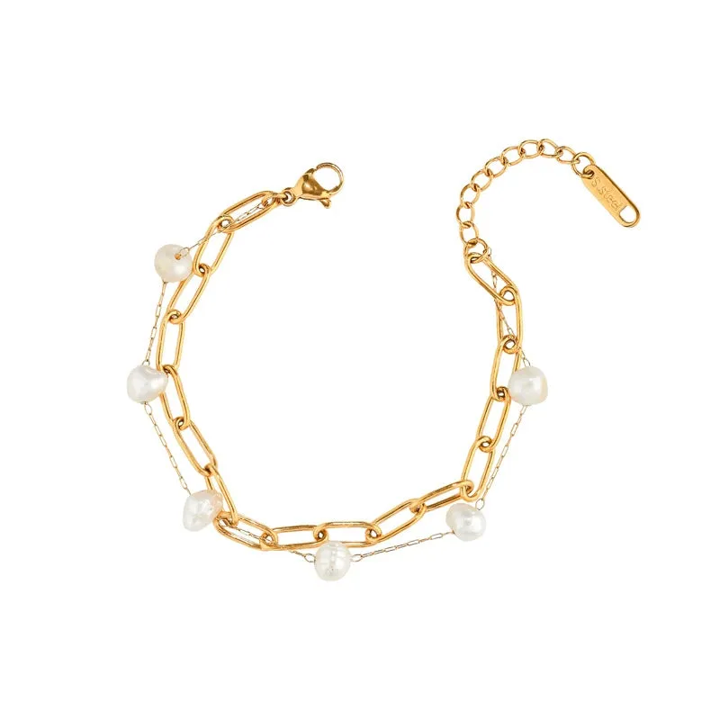 pearl chain bracelet made by Pusca