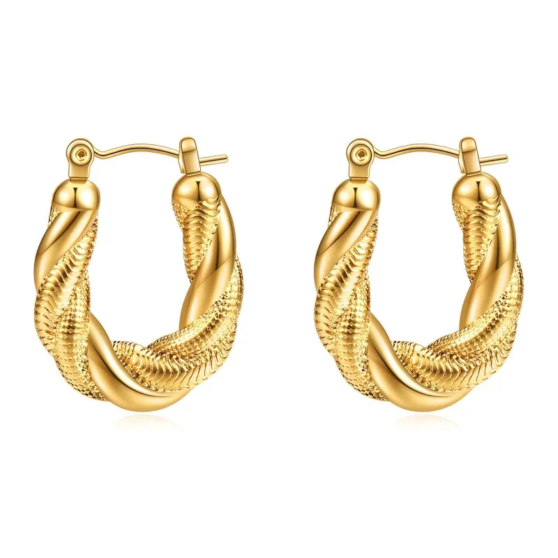 Braided Gold Hoops sold by Pusca