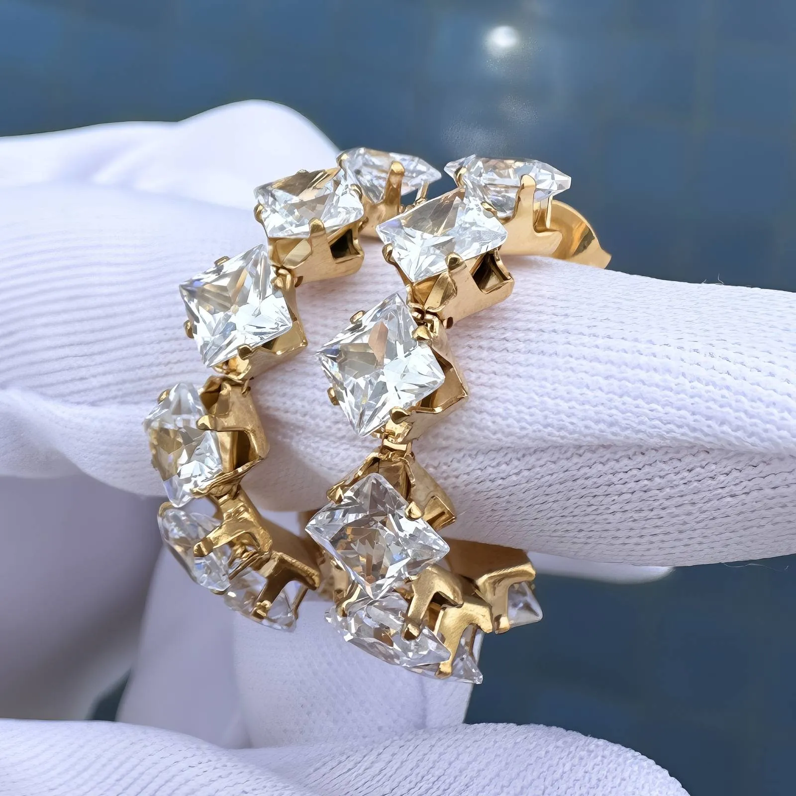 Floral Gem Hoops sold by Pusca product image thumbnail 2