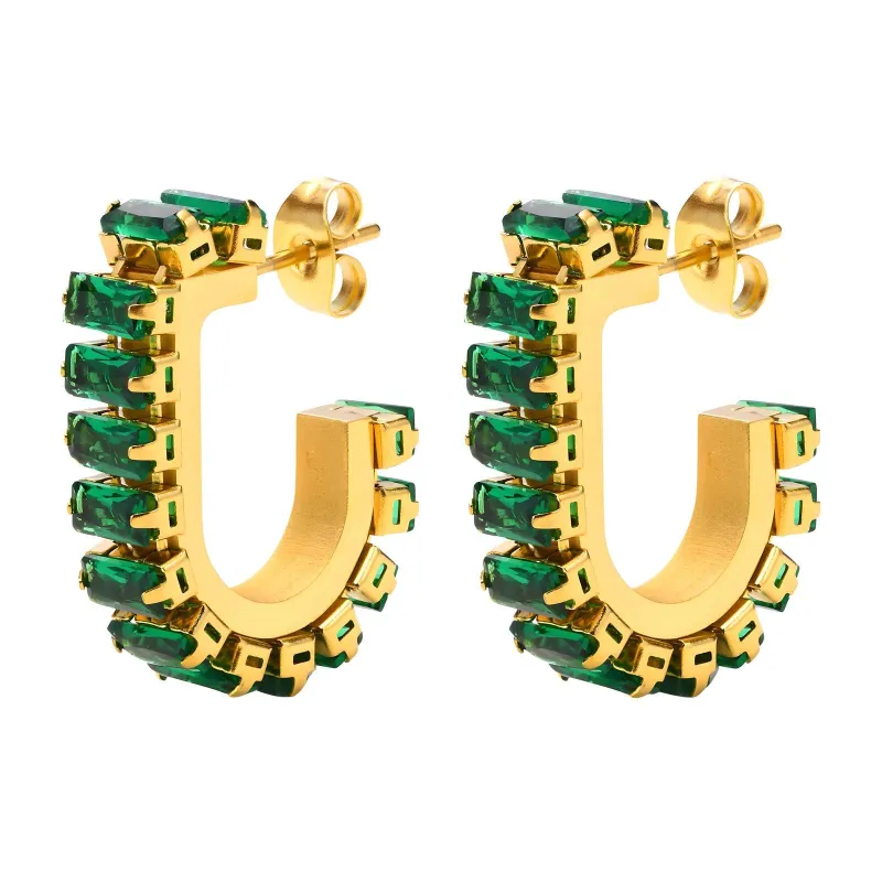 Emerald Edge Hoops sold by PUSCA JEWELS